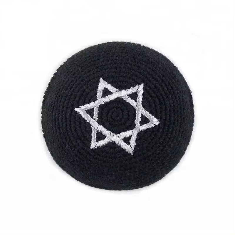 Customizable High-Quality Woven Embroidery Kippah for Men and Children